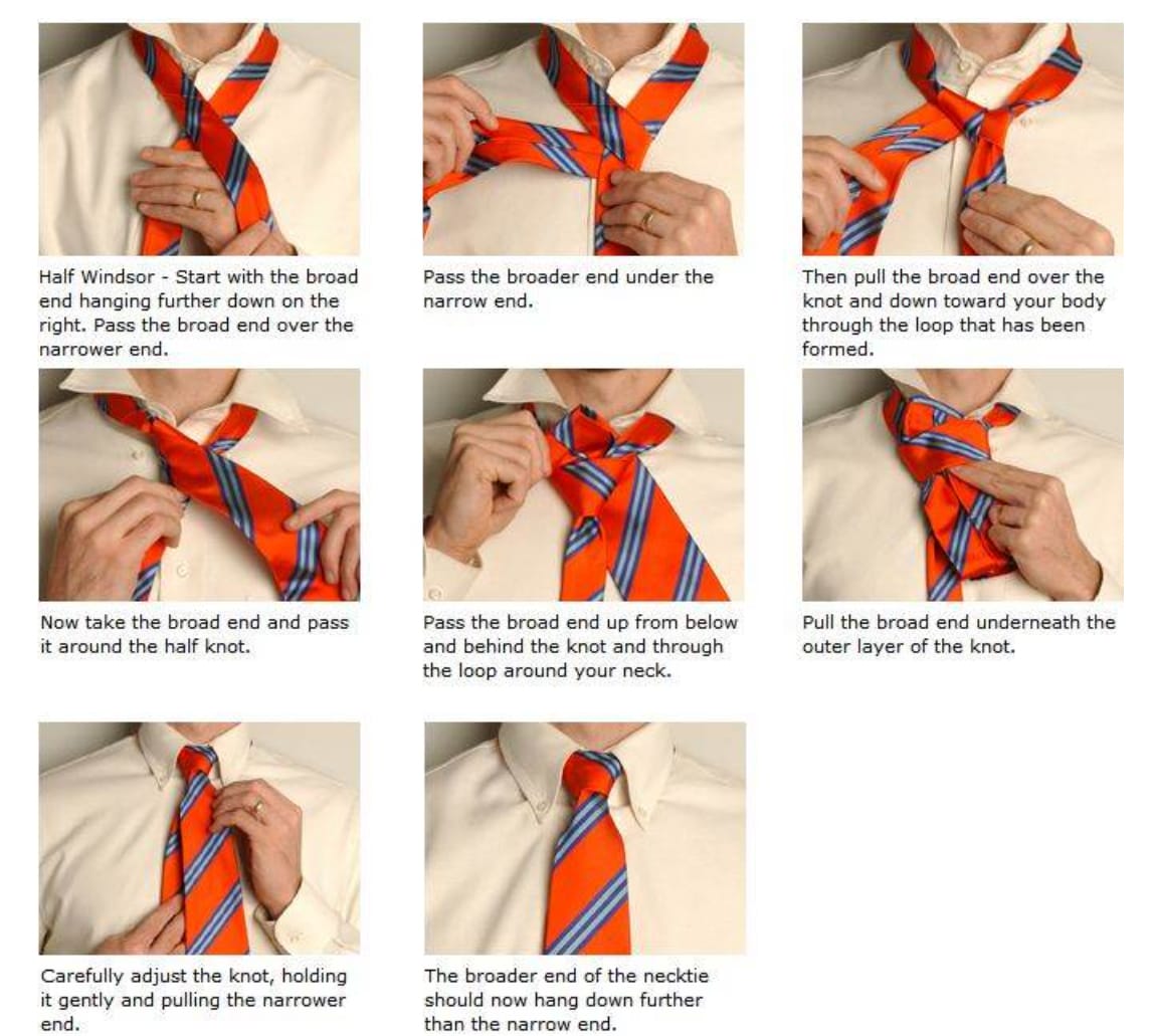Cara mengikat dasi Half-Windsor untuk pemula